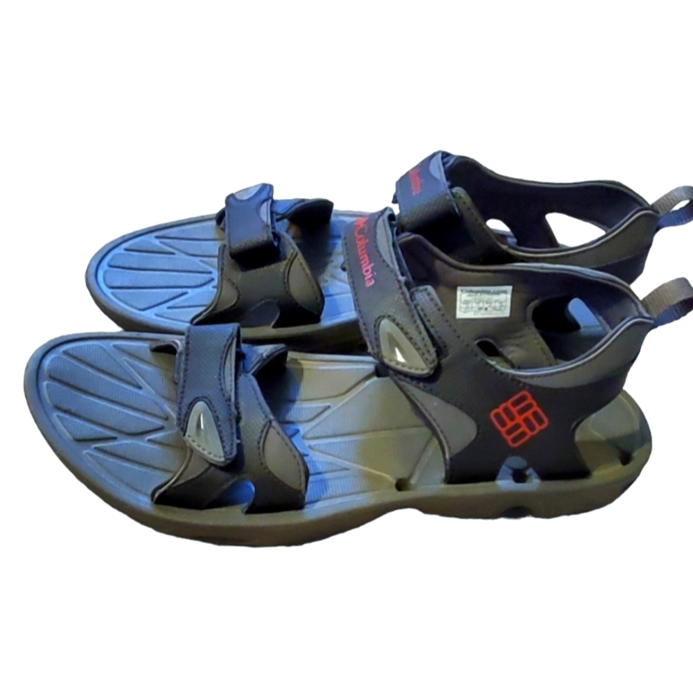 Columbia Black and Grey Men's Active Sandals, size 12 US.